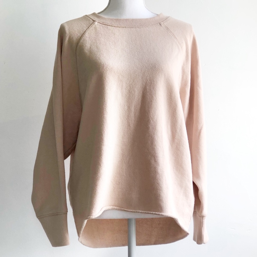 Aerie Blush Pink Raw Hem Sweatshirt